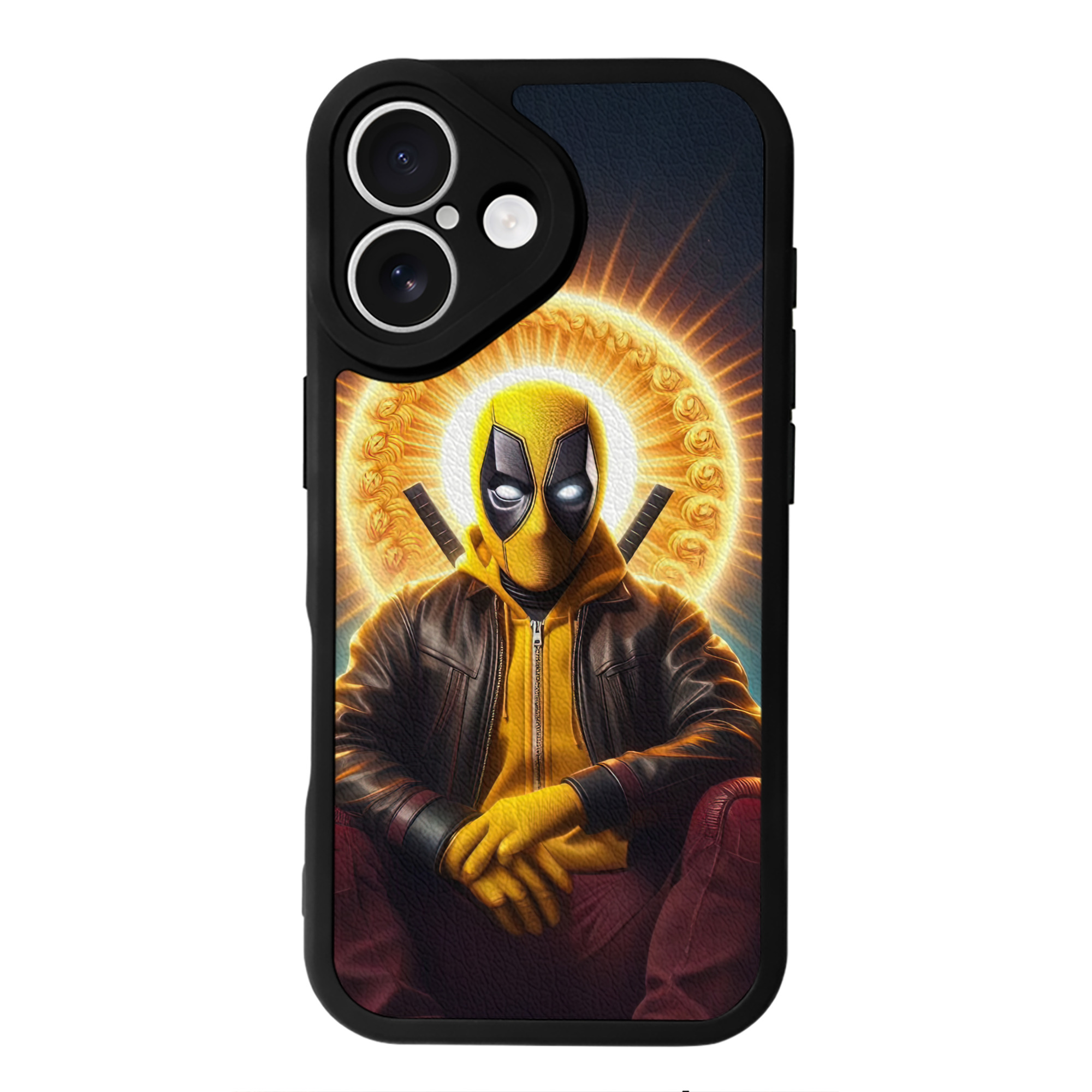 （画像用） Deadpool デッドプール 【iPhone 16シリーズ対応】シリコンスマホケース（レザー調） 材質：シリコン